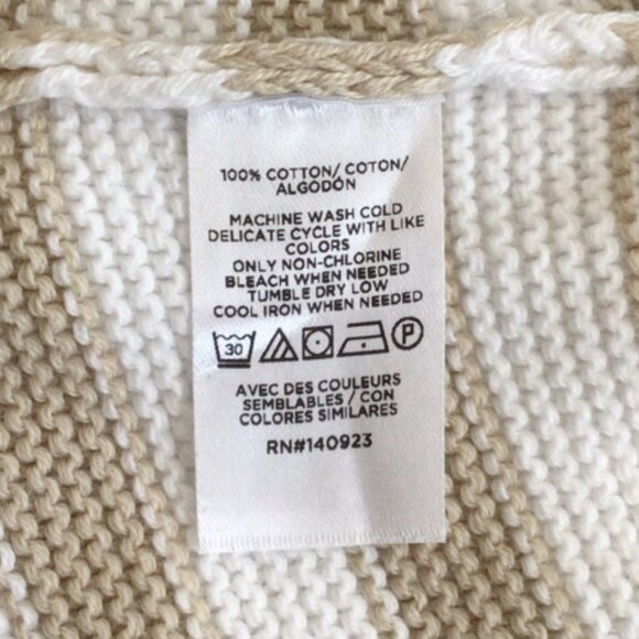 LOFT Cotton Sweater Vest Striped Sz XS - Picture 8 of 9